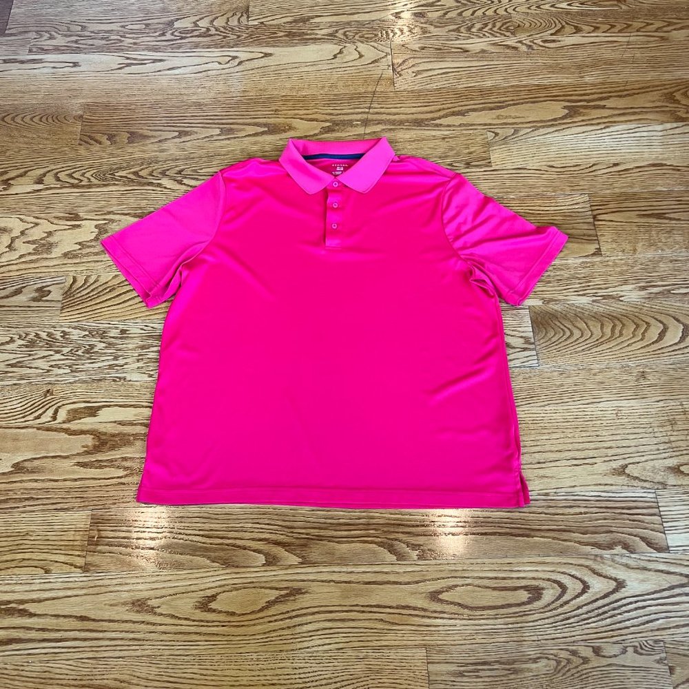 George Short Sleeve Shirt Golf Polo Size XL Pink as Pink Gets! Great Condition